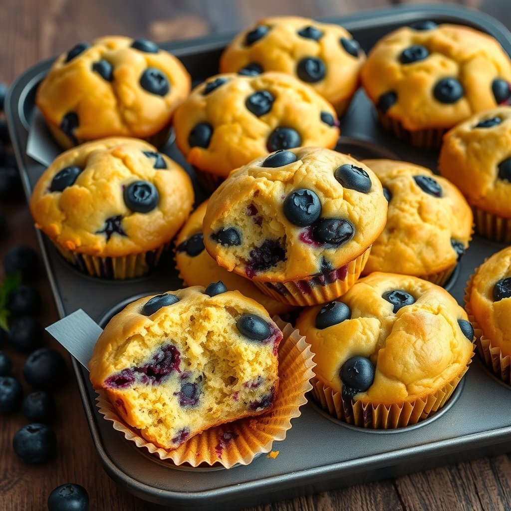 Cornmeal Blueberry Muffin Recipe