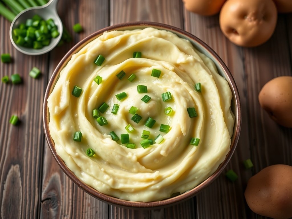 World’s Best Creamy Garlic Green Onions Mashed Potatoes