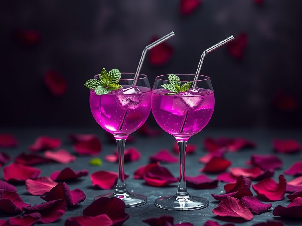 Mystical Purple Mint Non Alcoholic Cocktail