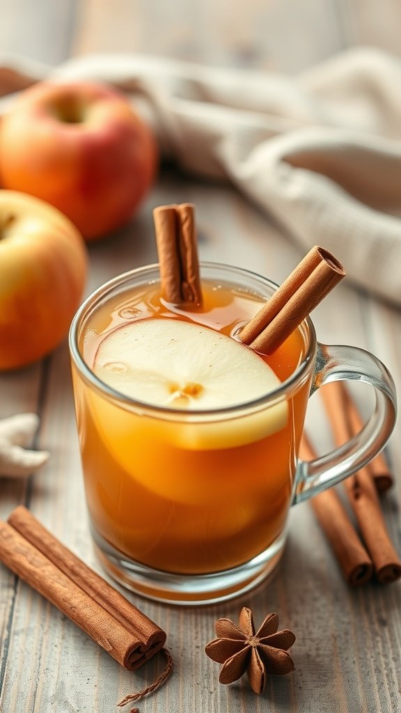 Spiced Apple Ginger Mocktail Drink Recipe