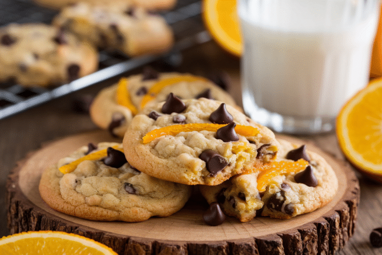 Candied Orange Chunky Chocolate Chip Cookies