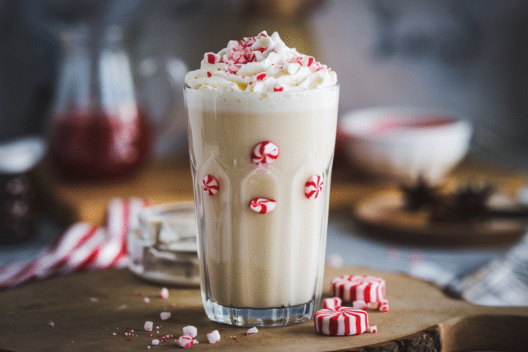 Christmas Peppermint Whipped Hot Milk