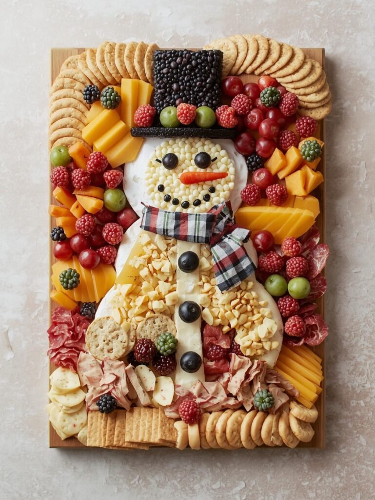 snowman_charcuterie_board