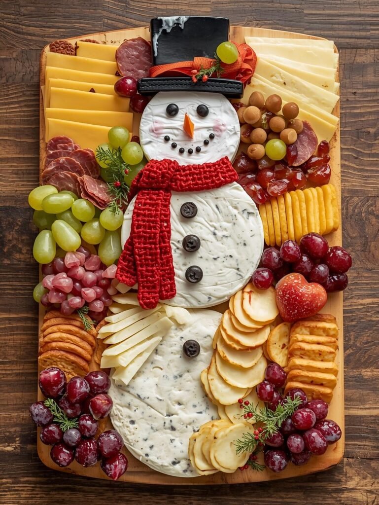 snowman_charcuterie_board