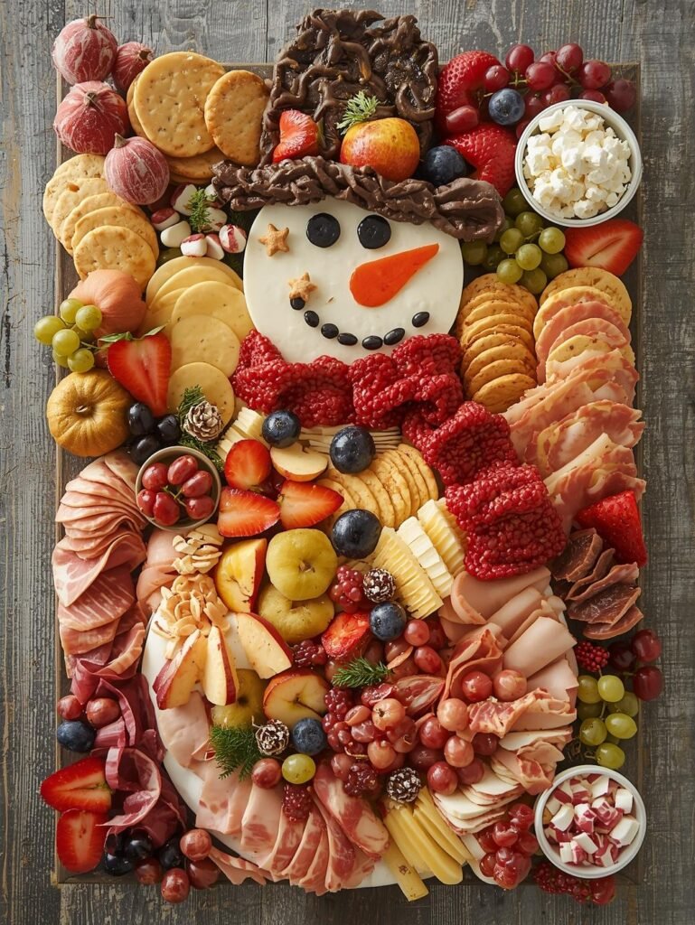snowman_cheese_board