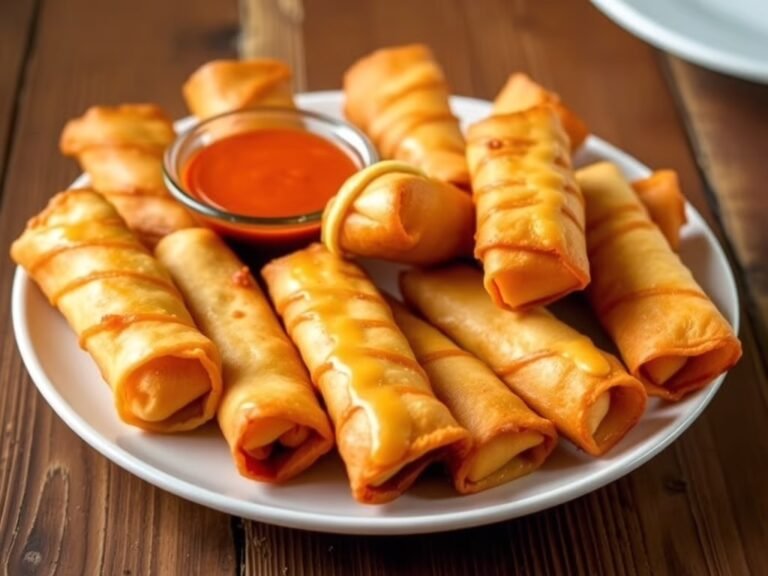 Crispy Buffalo Mozzarella Spring Rolls