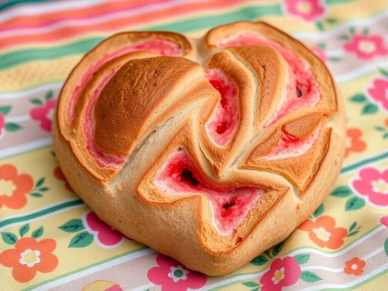 Adorable Valentine Shaped Sourdough Loaves & Bread  with Natural Pink & Red Ingredients