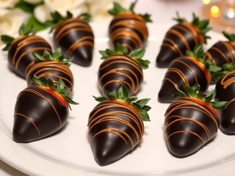Gourmet Black & Gold Chocolate Covered Strawberries