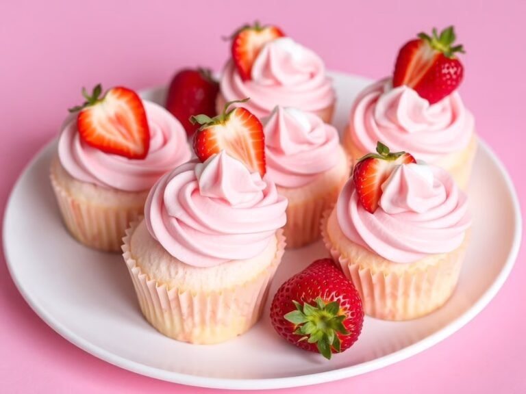 Pink Valentine’s Strawberry Cheesecake Cupcakes