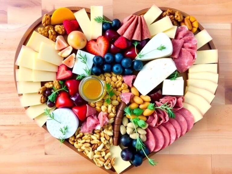 Heart-Shaped Romantic Valentine’s Charcuterie Board Recipe