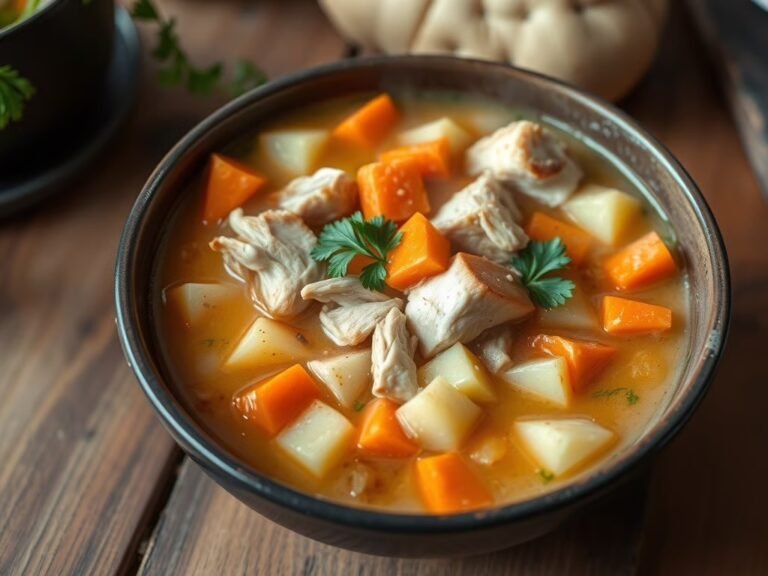 Chicken Carrot Potato Black Pepper Soup For Flu Season