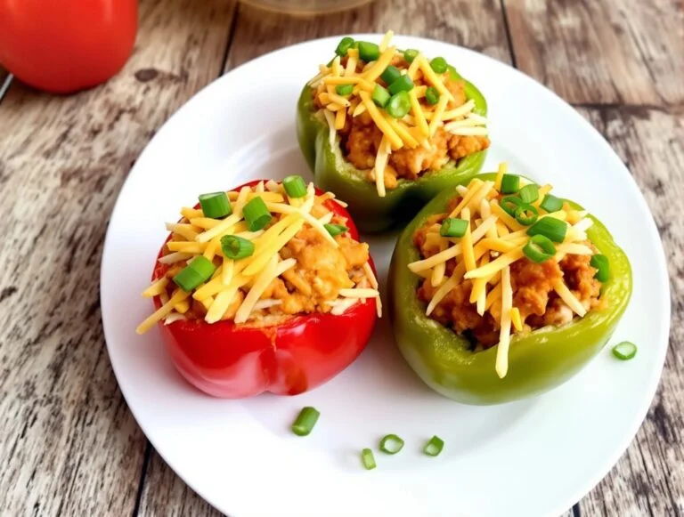 Keto Spicy Buffalo Chicken Stuffed Peppers Recipe