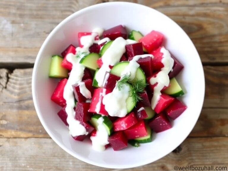 Creamy Detox Cucumber Beet Salad Recipe