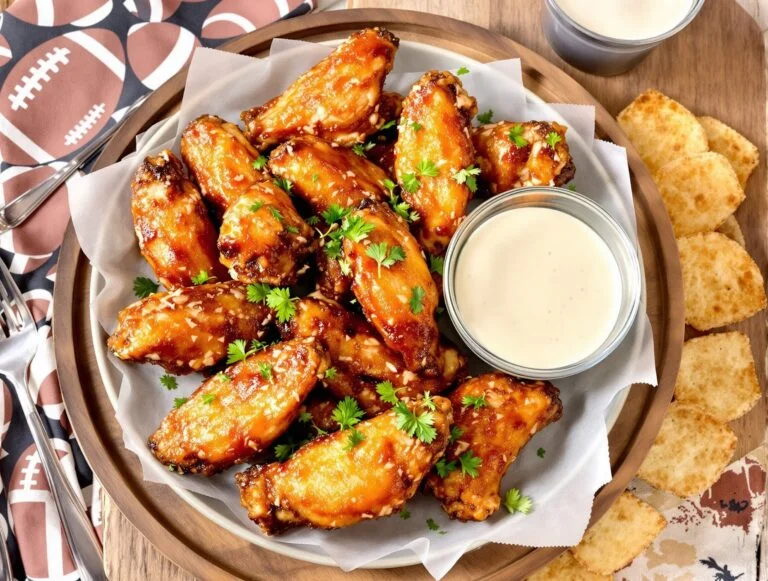 Gourmet Garlic Parmesan Truffle Chicken Wings