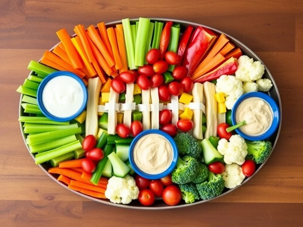 football_vegetable_tray