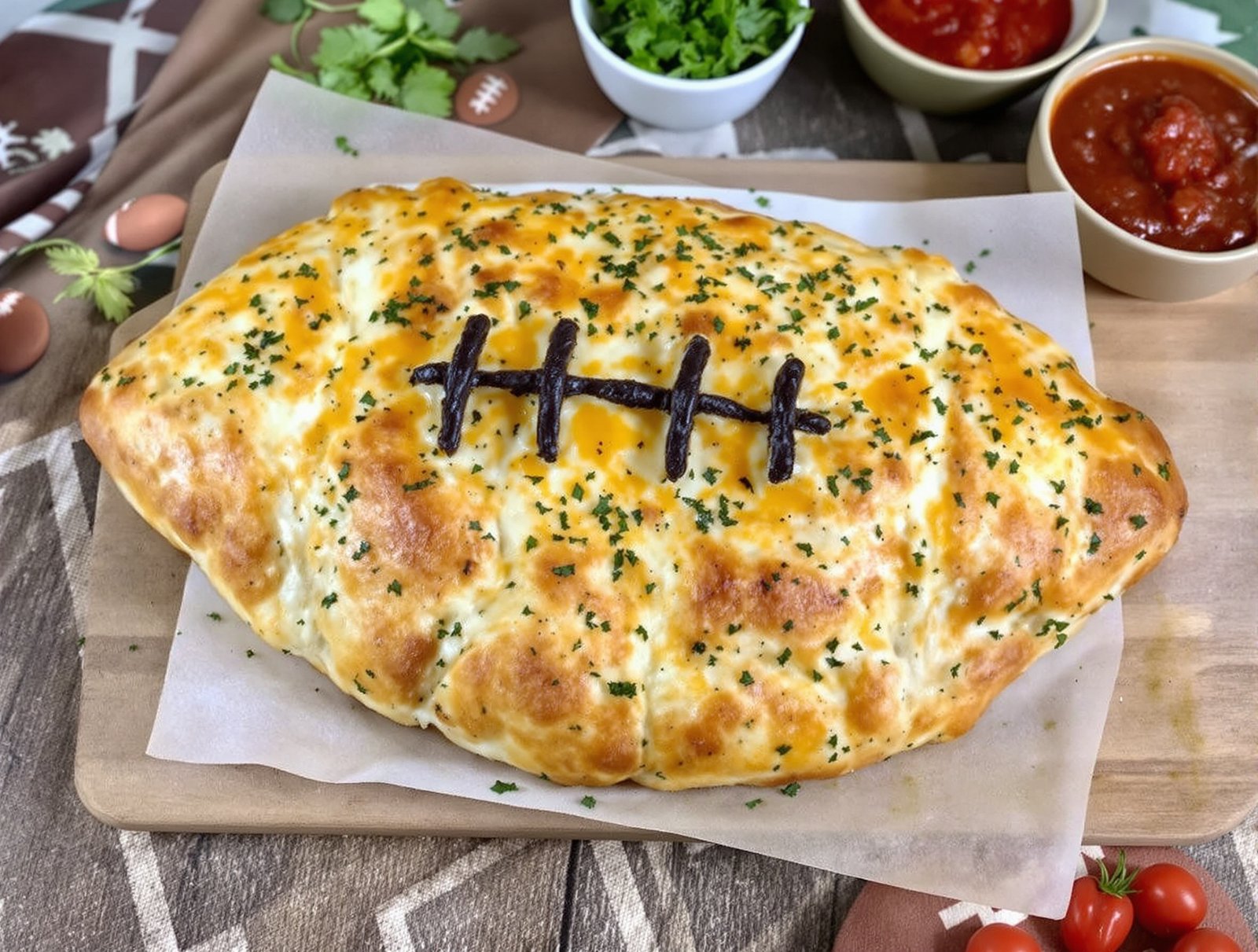 football_shaped_garlic-cheesy_bread